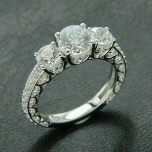 ✨925 Silver Plated Round Cut CZ Eternity Ring for Women, MARR9412